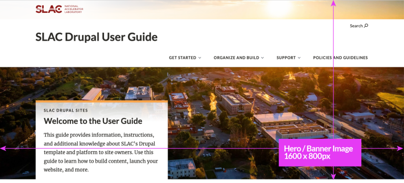 screenshot of drupal guide homepage