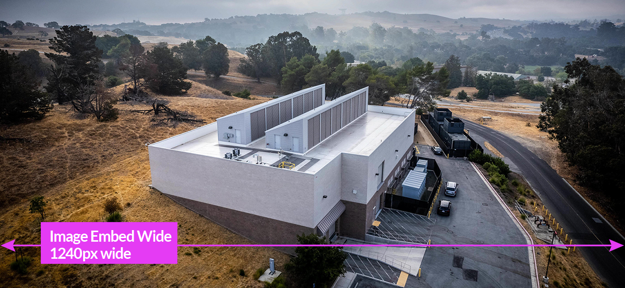 aerial photo of Stanford Research Computing Facility (SRCF)